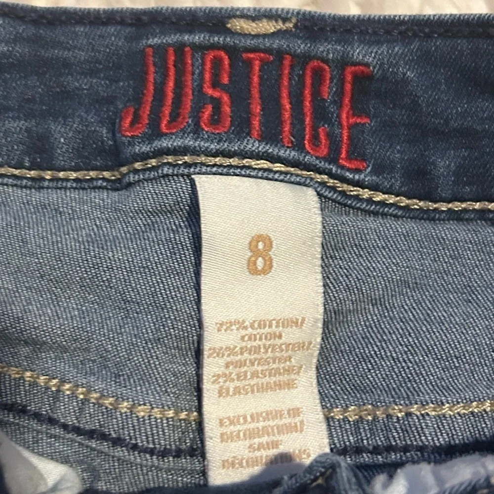 50%offw❤️ Justice American Flag Jean Shorts 8 americana